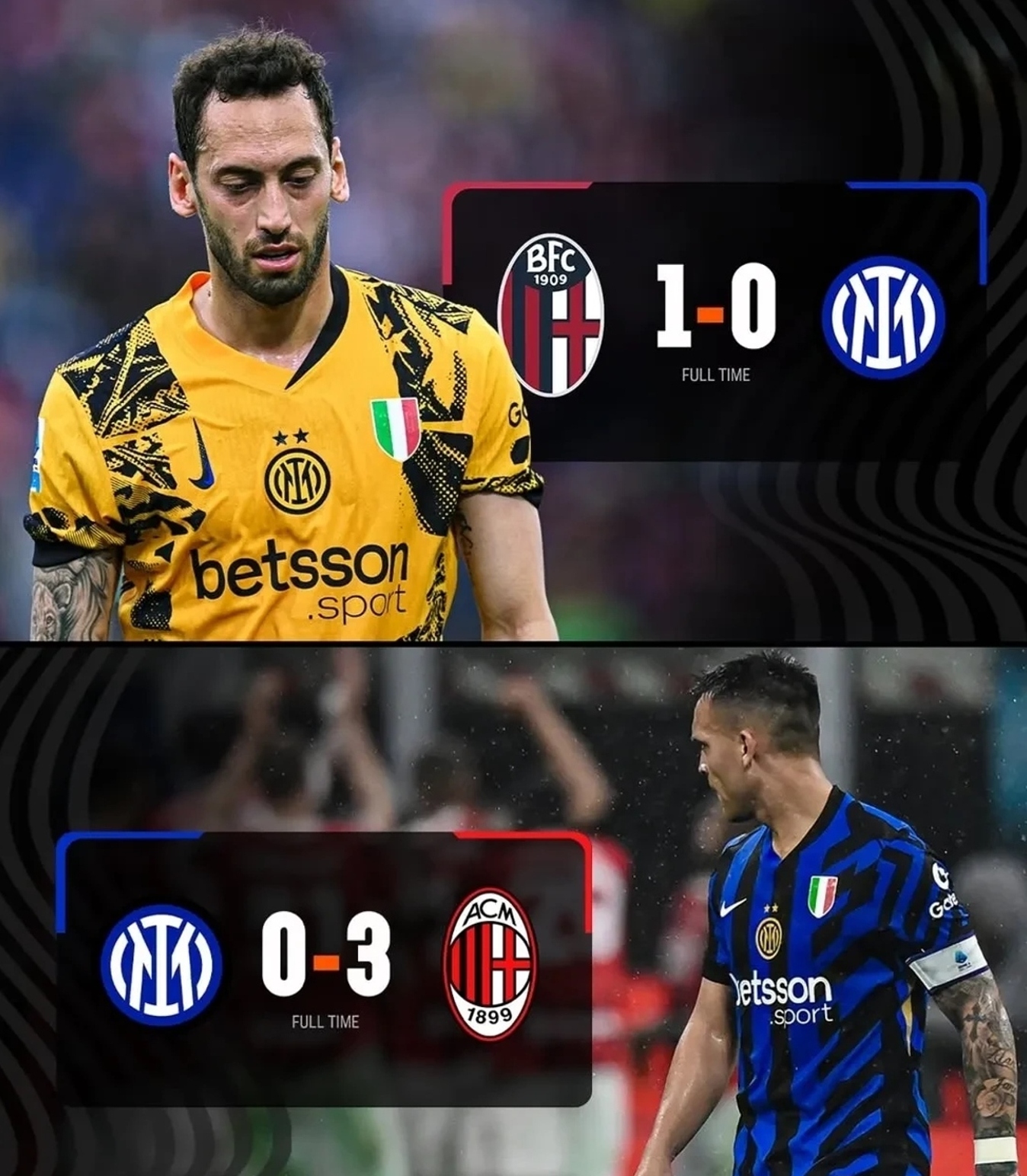 国际米兰遭遇意外失利，球迷心碎